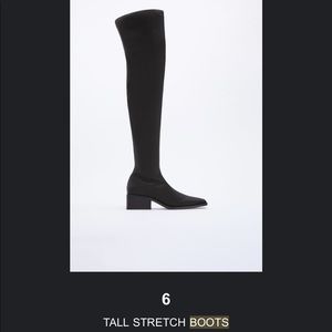 Zara over the knee boots - black